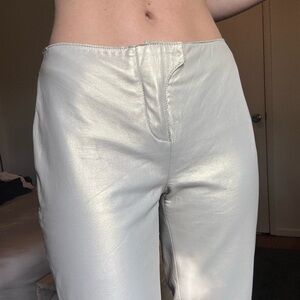 Vintage iridescent 100% leather pants
